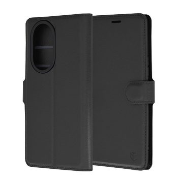   Techsuit - Leather Folio Notesz tok - Honor 200 Pro Black (fekete)