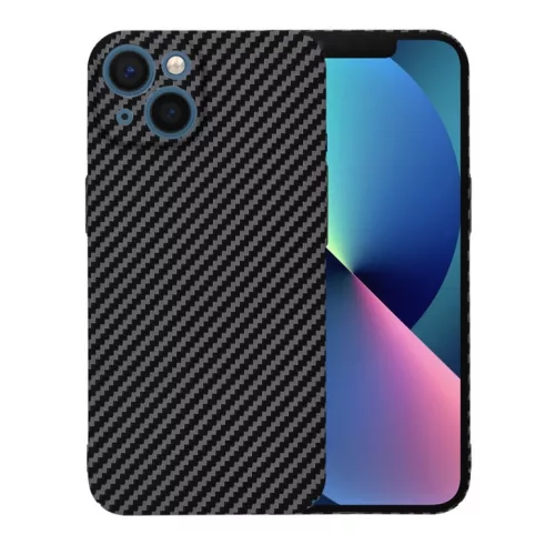 iPhone13 - Hátlap tok - fekete - carbon - Techsuit Carbonite FiberShell