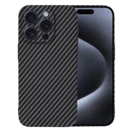   iPhone15 Pro - Hátlap tok - fekete - carbon - Techsuit Carbonit FiberShell