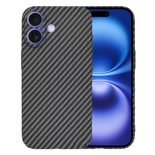 iPhone16 - Hátlap tok - fekete - carbon - Techsuit Carbonite FiberShell