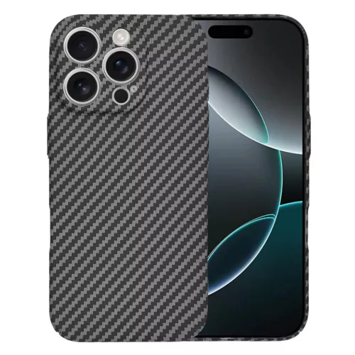 iPhone16 Pro - Hátlap tok - fekete - carbon - Techsuit Carbonit FiberShell
