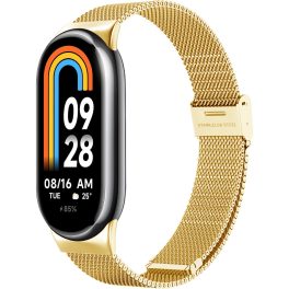   Techsuit - Óraszíj 15mm (W022) - Xiaomi Mi Band 8 / 8 NFC / 9 / 9 NFC - Gold (arany)