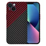 iPhone13 - Hátlap tok - piros - Techsuit Carbonite FiberShell