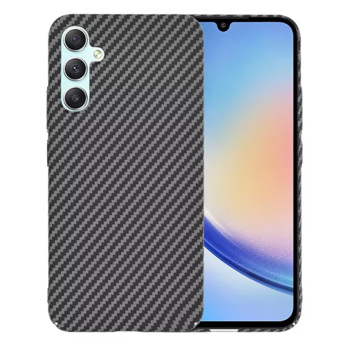 Techsuit - Hátlap tok - Carbonite FiberShell - Samsung Galaxy A34 5G - Black (fekete)