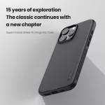 iPhone16 Pro - Hátlap tok - fekete - Nillkin Super Frosted Shield Pro Magne