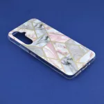iPhone16 Plus - Hátlap tok - rózsaszín - mintás - Techsuit Marble