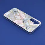 iPhone16 Plus - Hátlap tok - rózsaszín - mintás - Techsuit Marble