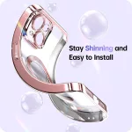 iPhone16 Pro Max - Hátlap tok MagSafe - fekete - Techsuit Luxury Glitter