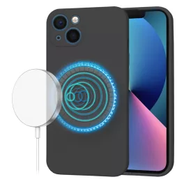 Techsuit - SoftFlex MagSafe tok - iPhone 13 - Black (fekete)