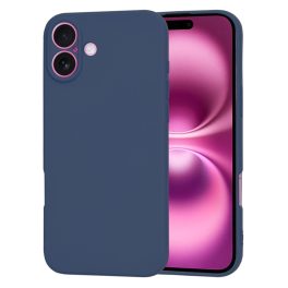   iPhone16 Plus - Hátlap tok - sötétkék - Techsuit SoftFlex
