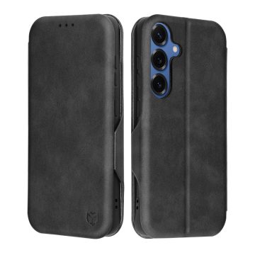   Techsuit - Safe Wallet Plus Notesz tok - SAMSUNG  S25 - Black (fekete)