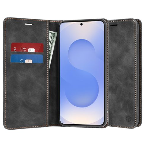 Techsuit - Confy Cover Notesz tok - SAMSUNG  S25 - Black (fekete)