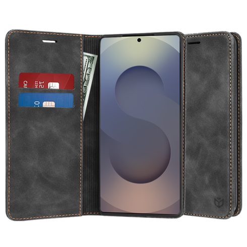 Techsuit - Confy Cover Notesz tok - SAMSUNG  S25 Ultra - Black (fekete)
