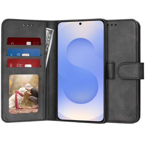 Techsuit - Diary Book Notesz tok - SAMSUNG  S25 - Black (fekete)
