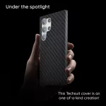 Techsuit - Carbonite FiberShell tok - SAMSUNG  S25 Plus - Black (fekete)