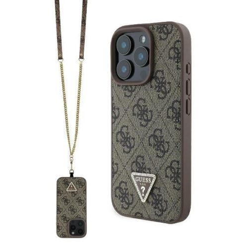 Guess - Leather Metal Logo Strass Crossbody (GUHCP16LP4TDSCPW) - iPhone 16 