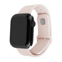   Fixed - Silicone Sporty Strap Set 35mm - Apple Watch 1/2/3/4/5/6/7/8/9/10/SE/SE 2/Ultra/Ultra 2 (42/44/45/46/49mm) - Pink (rózsa