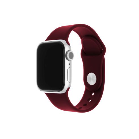 Fixed - Silicone Sporty Strap Set 35mm - Apple Watch 1/2/3/4/5/6/7/8/9/10/SE/SE 2/Ultra/Ultra 2 (42/44/45/46/49mm) - Burgundy (f