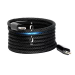 Adatkábel - 1M - USB-C - USB-C - szőtt - fekete - Mágneses - Edizard  EZ820