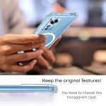 Samsung S21 FE - Hátlap tok MagSafe - átlátszó - Shockproof Clear