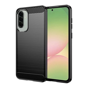   Techsuit - Hátlap tok - Carbon Szilikon - Samsung Galaxy A56 5G - Black (fekete)