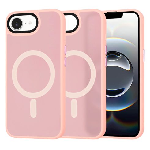 Techsuit - HaloFrost MagSafe tok - iPhone 16e - Dreamy Pink (rózsaszín)