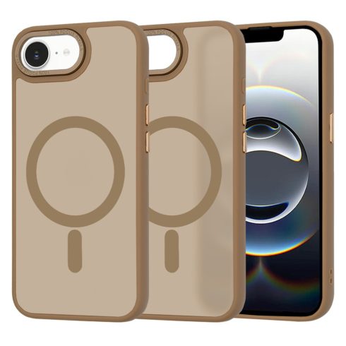 Techsuit - HaloFrost MagSafe tok - iPhone 16e - Sandstone Brown (barna)