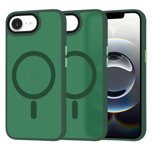 Techsuit - HaloFrost MagSafe tok - iPhone 16e - Midnight Green (zöld)