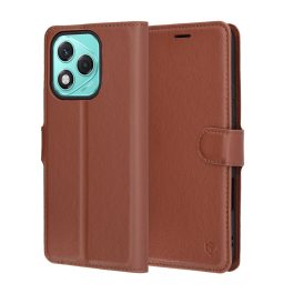   Techsuit - Leather Folio tok - Honor 400 Lite - Brown (barna)