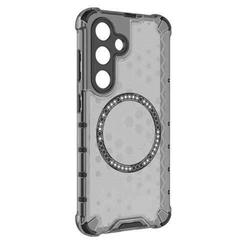 Techsuit - HoneyComb Shield MagSafe tok - Samsung S25 - Black (fekete)