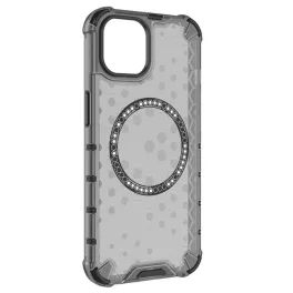   Techsuit - HoneyComb Shield MagSafe tok - iPhone 13 - Black (fekete)