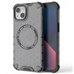 Techsuit - HoneyComb Shield MagSafe tok - iPhone 13 - Black (fekete)