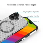 Techsuit - HoneyComb Shield MagSafe tok - iPhone 13 - Black (fekete)