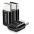 Techsuit - (3 db) Premium OTG Adapter TriFlashX (A19) - 1xUSB-C to USB, 1x USB-C to Micro-USB, 1xUSB-C to Lightning - fekete