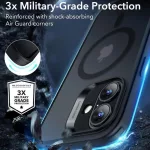 ESR - Classic Hybrid HaloLock tok - iPhone 16 - Frosted Black (fekete)