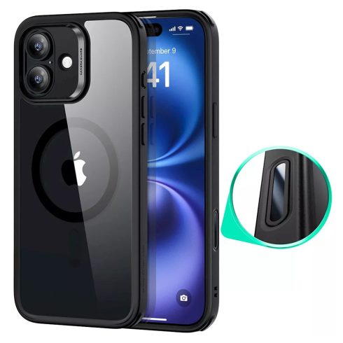 ESR - Classic Hybrid HaloLock tok - iPhone 16 - (átlátszó) Black (fekete)