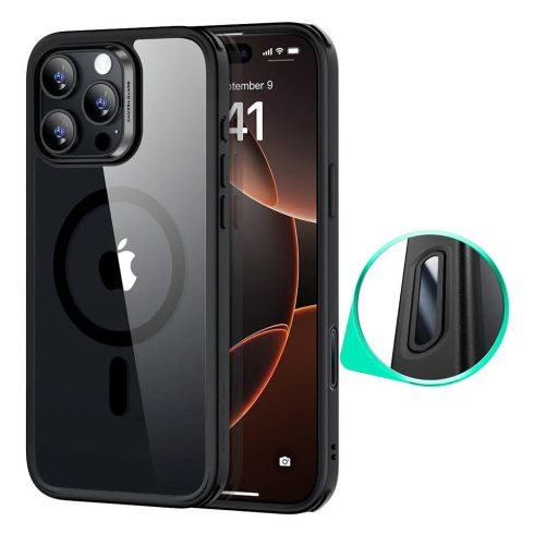 ESR - Classic Hybrid HaloLock tok - iPhone 16 Pro - (átlátszó) Black (fekete)