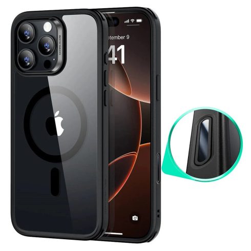 ESR - Classic Hybrid HaloLock tok - iPhone 16 Pro Max - (átlátszó) Black (fekete)