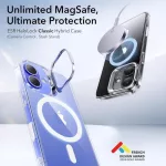 ESR - Classic Hybrid HaloLock Kickstand tok - iPhone 16 - (átlátszó)