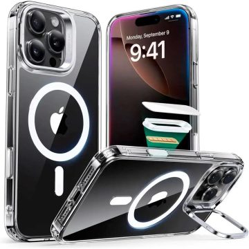   ESR - Classic Hybrid HaloLock Kickstand tok - iPhone 16 Pro Max - (átlátszó)