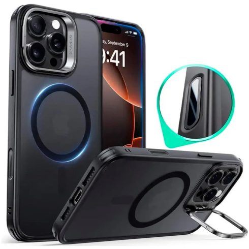 ESR - Classic Hybrid HaloLock Kickstand tok - iPhone 16 Pro Max - Frosted Black (fekete)