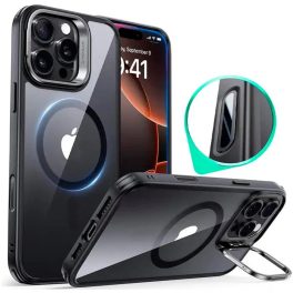   ESR - Classic Hybrid HaloLock Kickstand tok - iPhone 16 Pro Max - (átlátszó) Black (fekete)