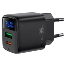   Hálózati adapter - 35W - 1xUSB-A, 1xUSB-C - fekete - Acefast A116
