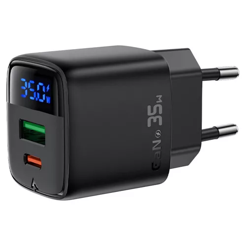 Hálózati adapter - 35W - 1xUSB-A, 1xUSB-C - fekete - Acefast A116