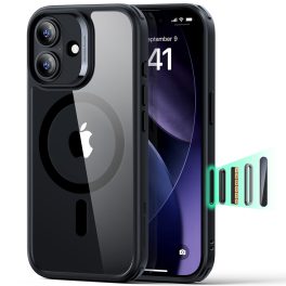   ESR - Classic Hybrid HaloLock tok - iPhone 17 - Clear Black (fekete)