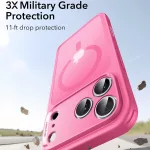 ESR - Classic Hybrid HaloLock tok - iPhone 17 Pro - Frosted (rózsaszín)