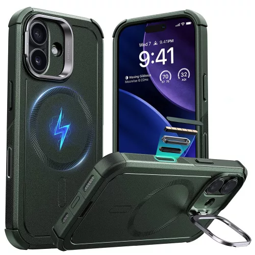 ESR - Cyber Armor Kickstand tok - iPhone 17 - Green (zöld)