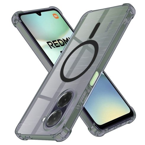 Xiaomi A5 - Hátlap tok - (átlátszó-fekete) - Shockproof Szilikon - Techsuit