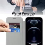 iPhone11 - Notesz tok MagSafe - ezüst - Techsuit