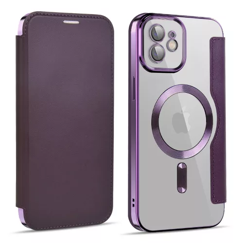 iPhone11 - Notesz tok MagSafe - lila - Techsuit